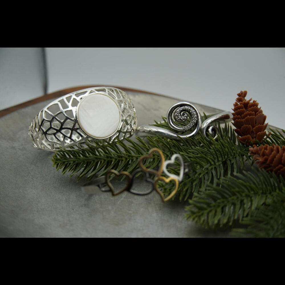 Elegant Silver Bracelets Set with Unique Designs